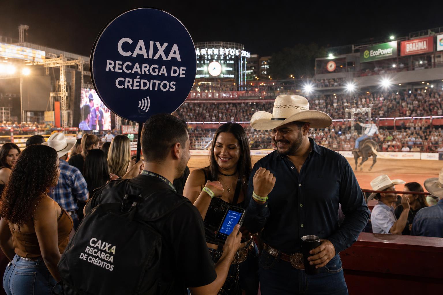 Promotor de recarga em rodeio